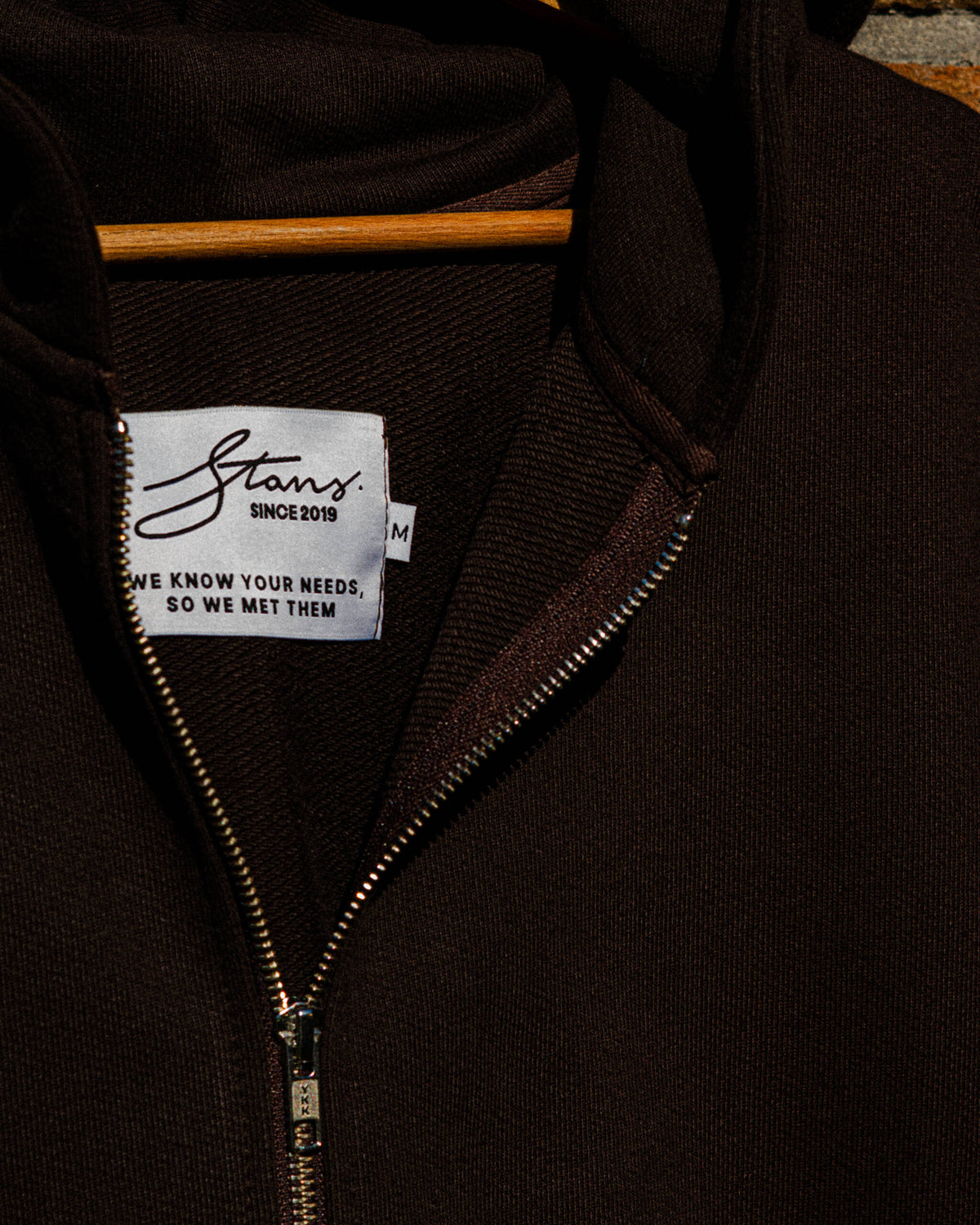 ZIP HOODIE ASH BROWN