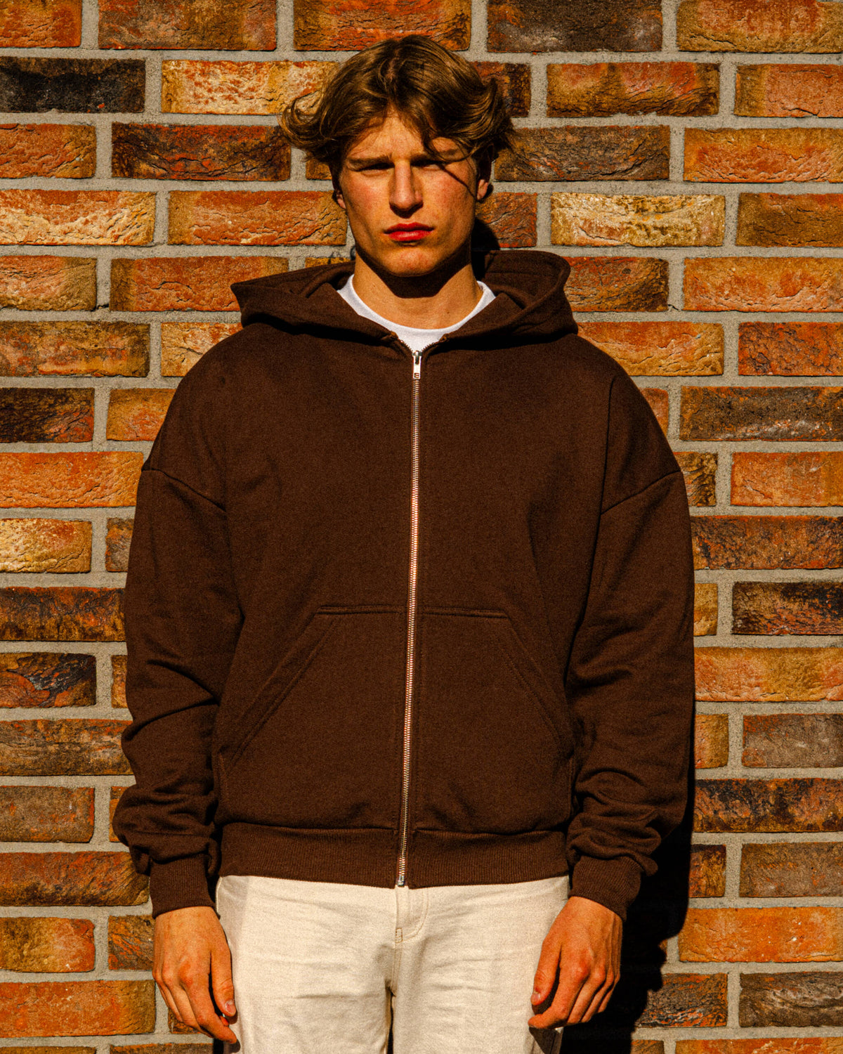 ZIP HOODIE WARM TAUPE
