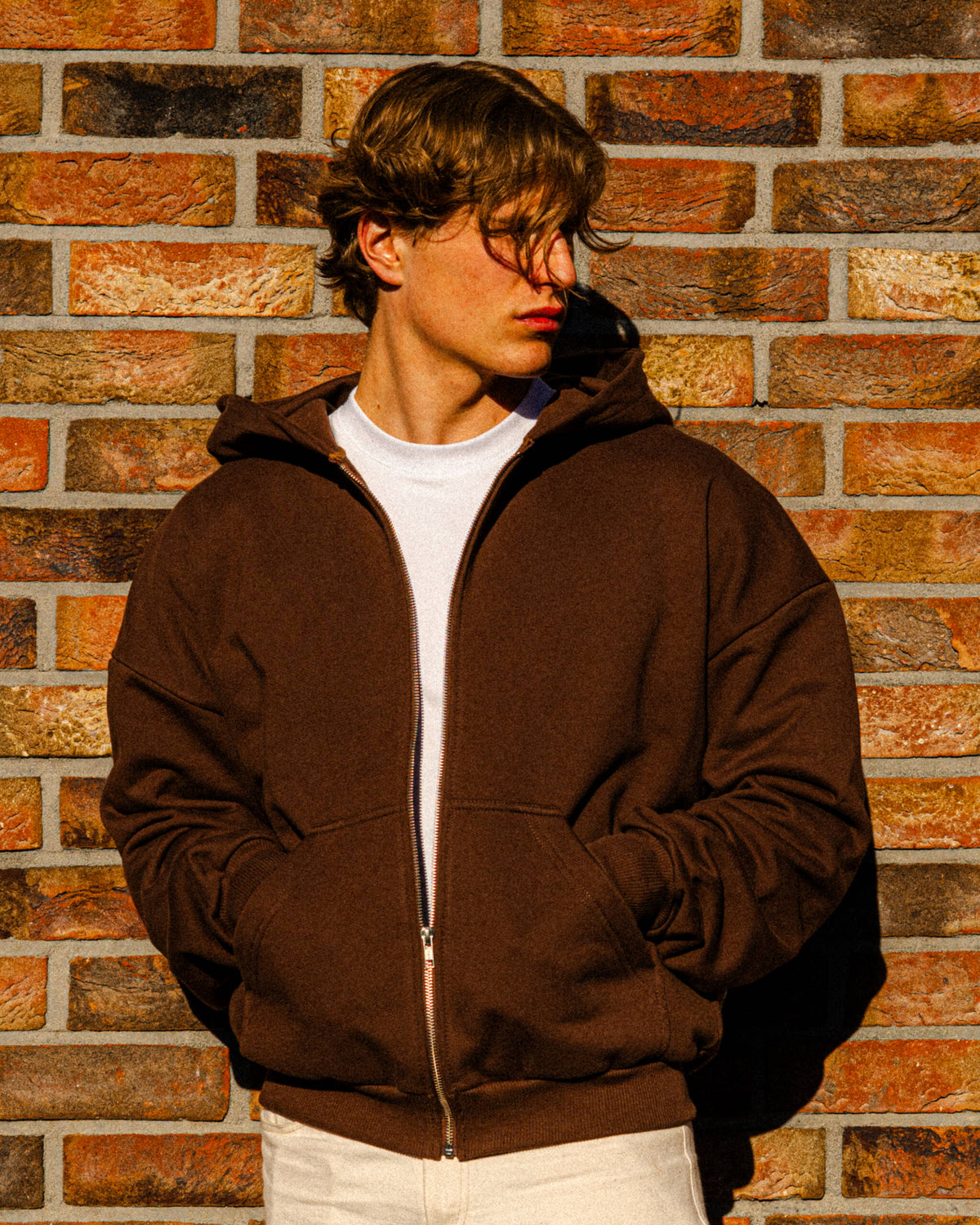 ZIP HOODIE WARM TAUPE