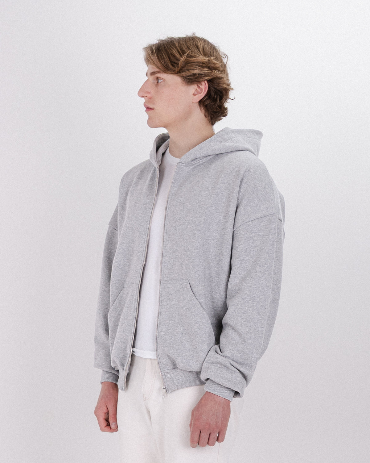 ZIP HOODIE DUST GREY