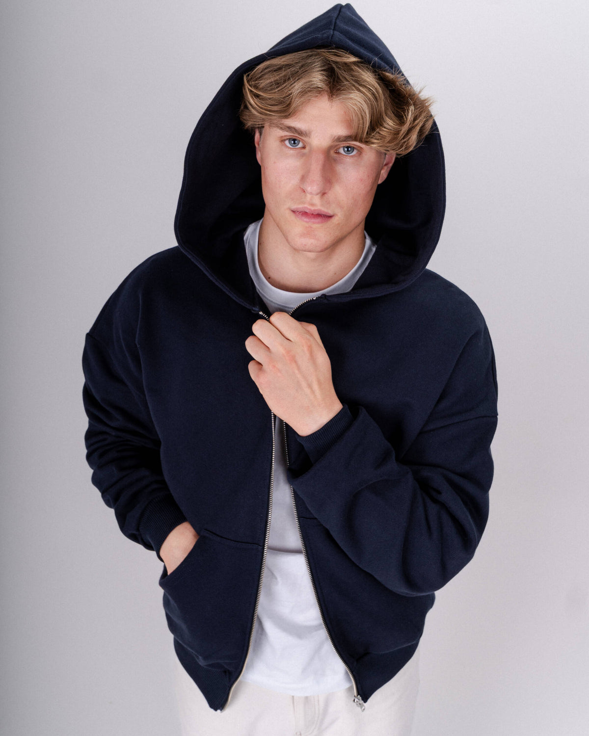ZIP HOODIE DARK NAVY