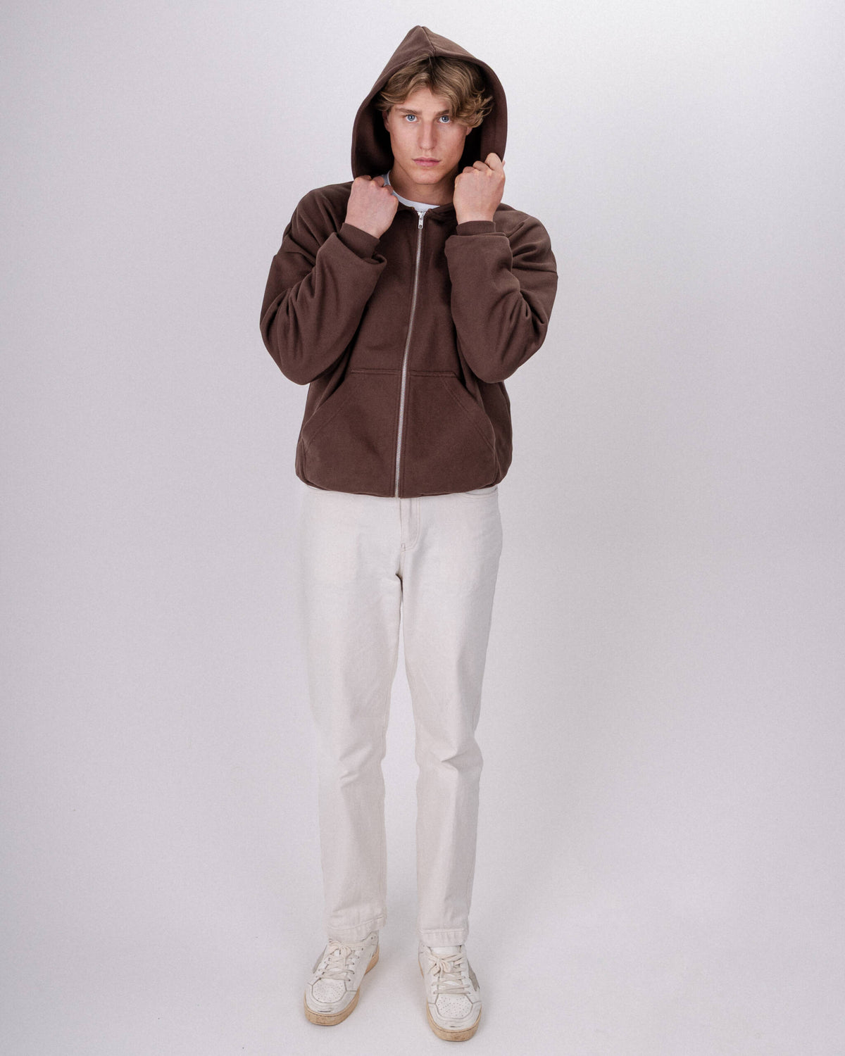 ZIP HOODIE WARM TAUPE