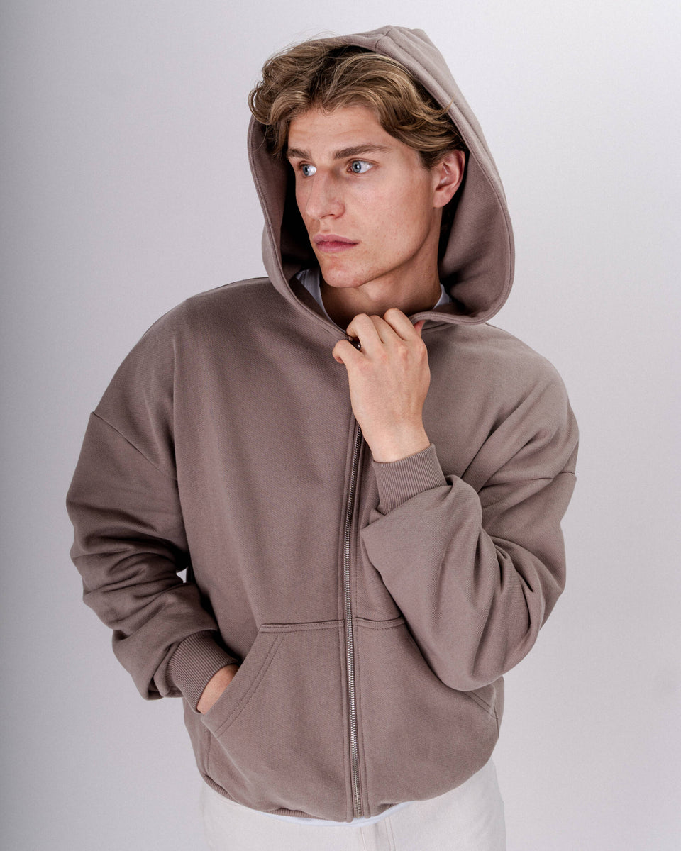 ZIP HOODIE SOFT MOCHA