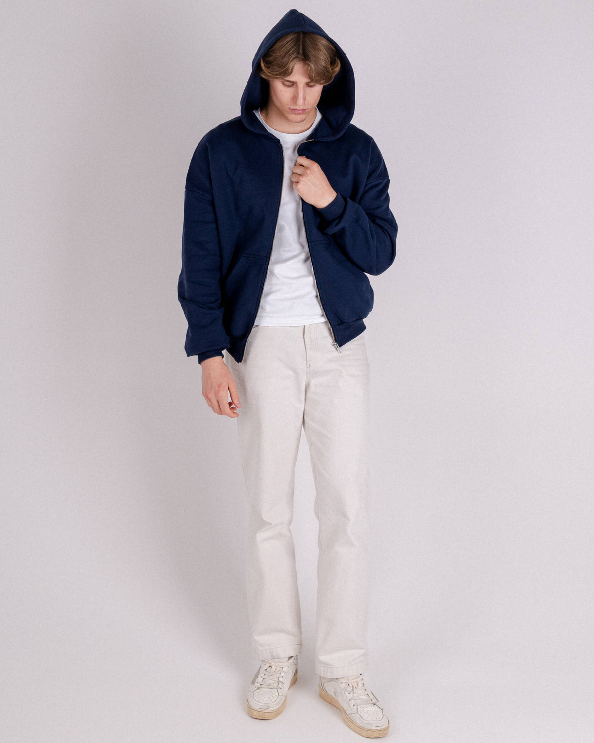 ZIP HOODIE „BASIC” NAVY
