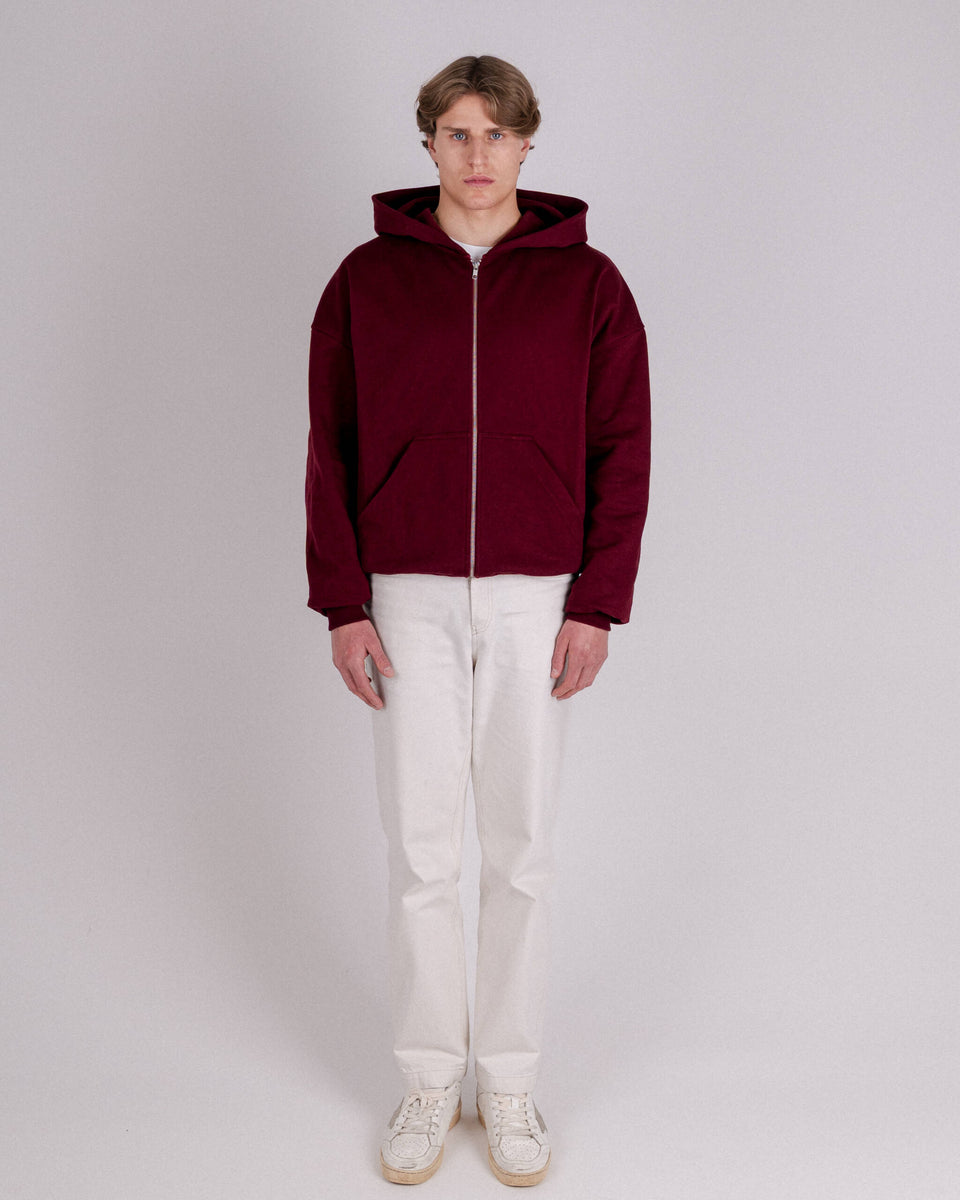 ZIP HOODIE BURGUNDY