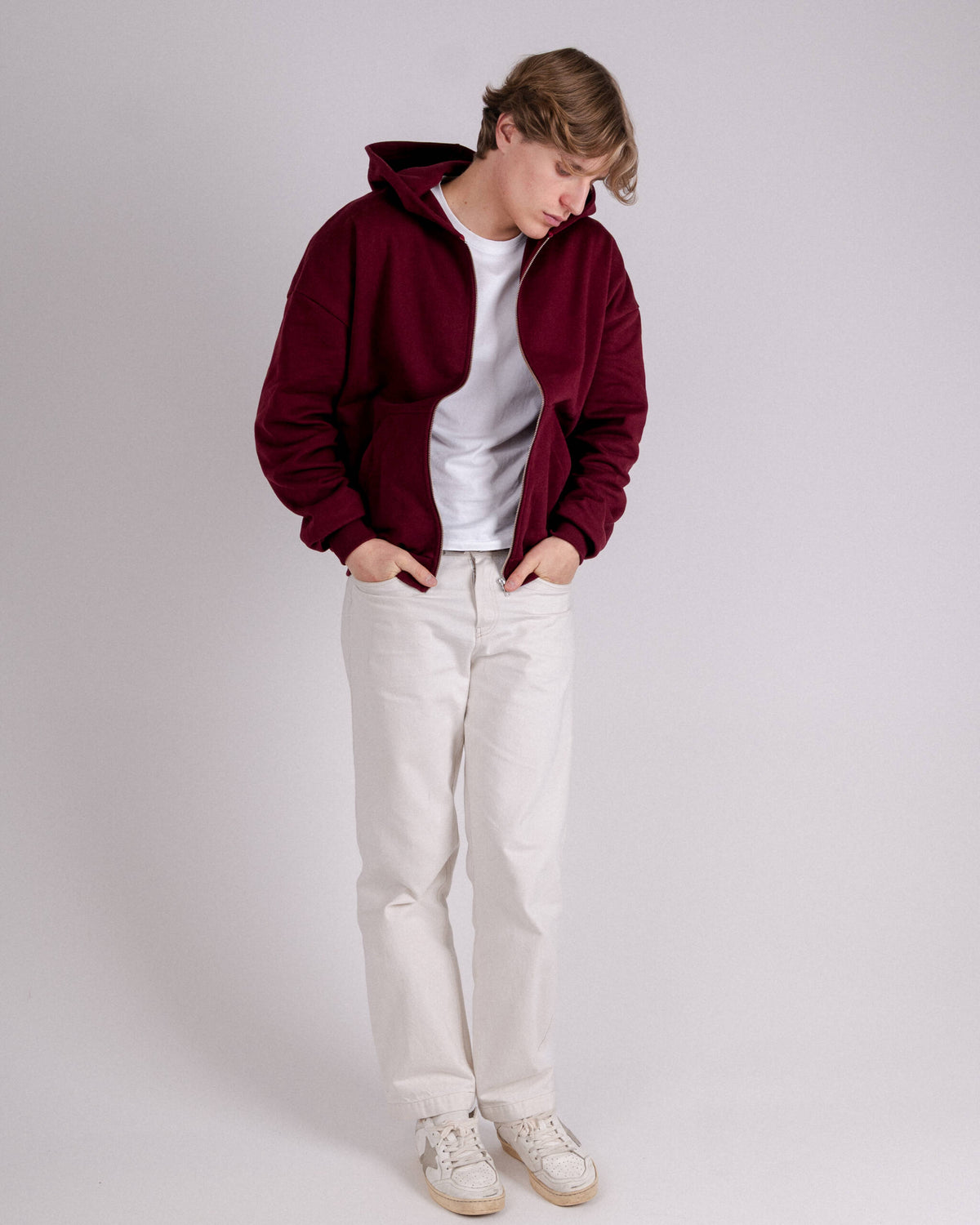 ZIP HOODIE BURGUNDY