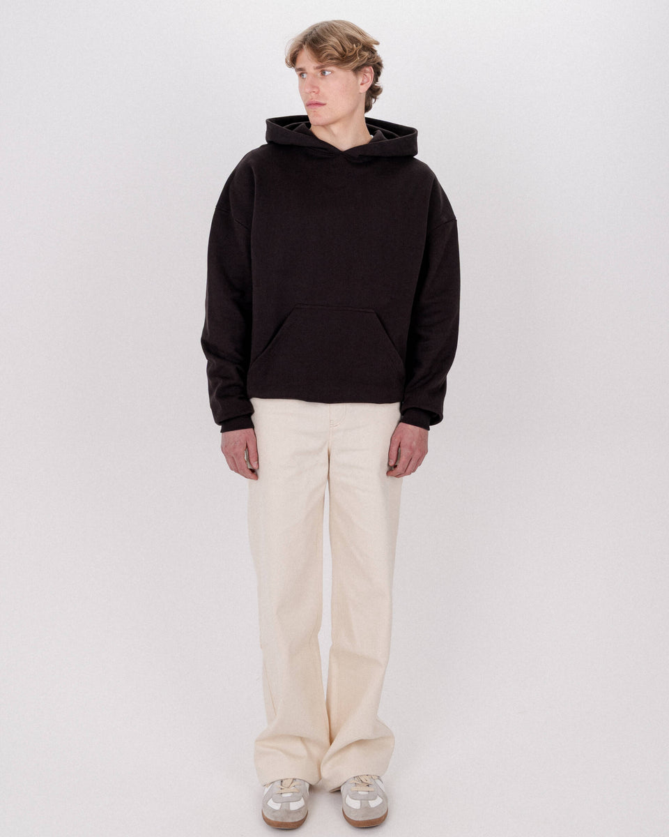 HOODIE BASIC ASH BROWN