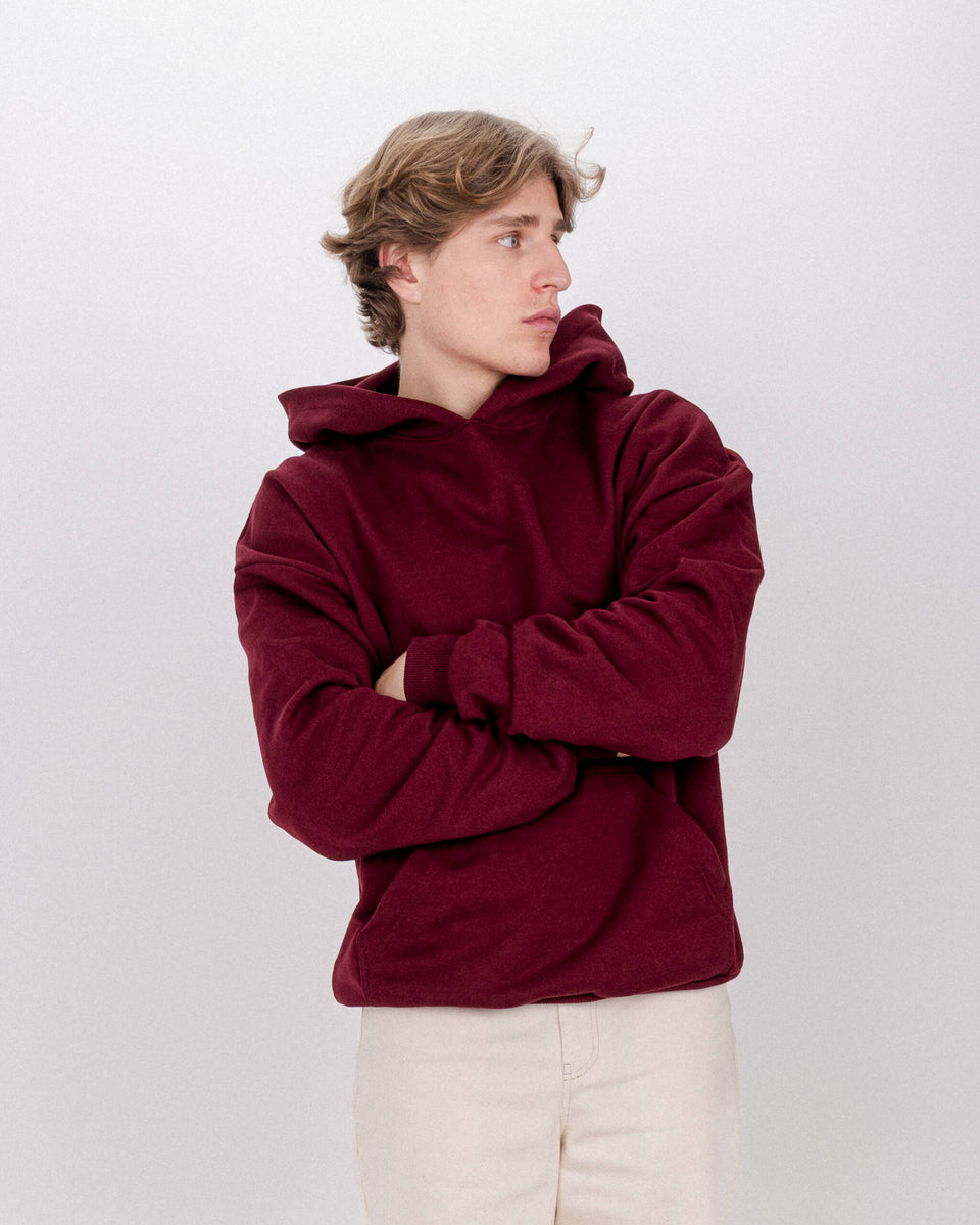 HOODIE BASIC BURGUNDY