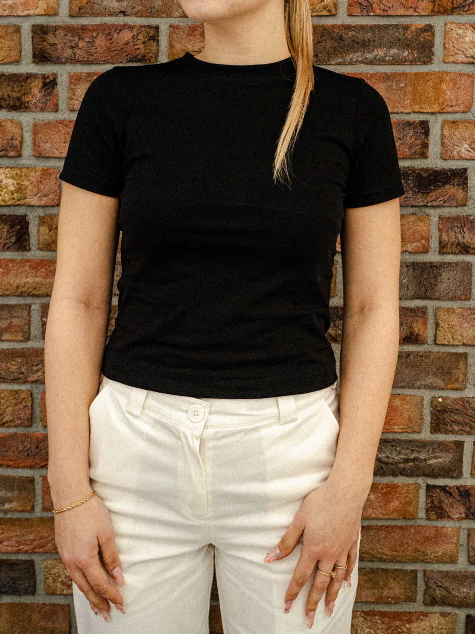 BLACK SLIM T-SHIRT WOMAN