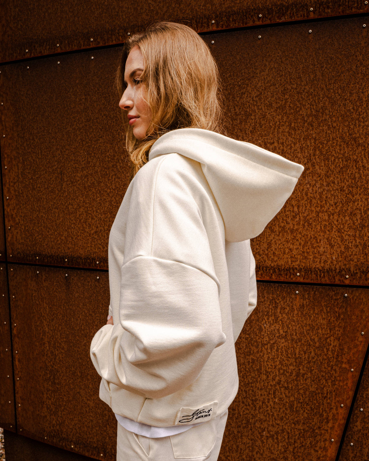 HOODIE “BASIC” ECRU